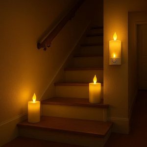 Motion Sensor LED Candle Light for Stairs and Hallways