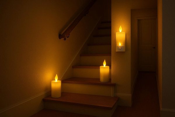 12 Motion Sensor LED Candle Light for Stairs and Hallways