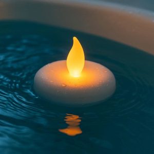 Floating Waterproof LED Candle for Pool and Bathtub