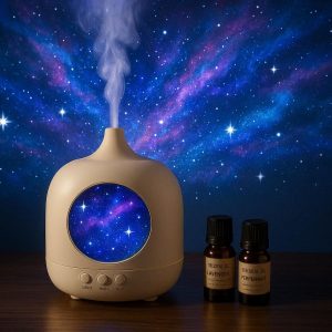 27 Galaxy Projector Diffuser with Essential Oils and Stars