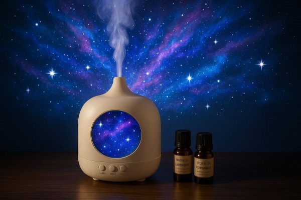 27 Galaxy Projector Diffuser with Essential Oils and Stars