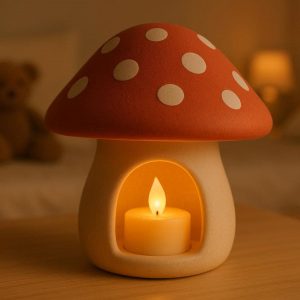 Mushroom Shaped Night Light Candle Lamp for Kids Bedroom