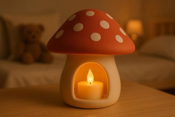 9 Mushroom Shaped Night Light Candle Lamp for Kids Bedroom
